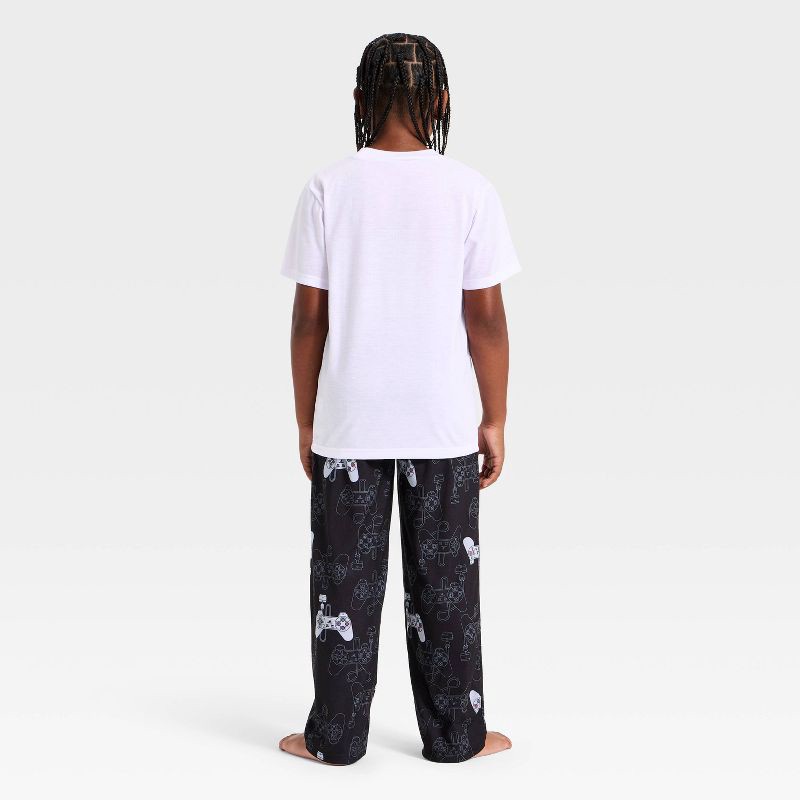 slide 2 of 4, PlayStation Boys' 2pc Play Station T-Shirt and Pants Pajama Set - White M, 2 ct