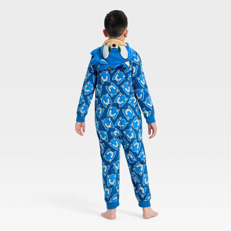 slide 2 of 3, Sonic the Hedgehog Boys' Sonic Union Suit - Blue S, 1 ct
