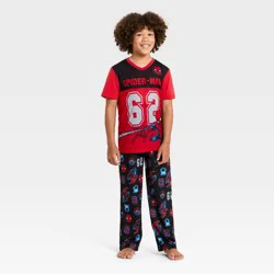 Boys' 2pc Spider-Man T-Shirt and Pants Pajama Set - Red M