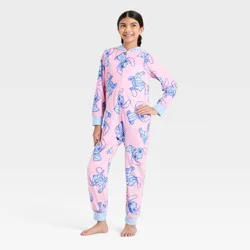 Girls' Lilo & Stitch Union Suit - Pink XS