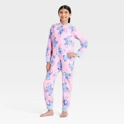 Girls' Lilo & Stitch Union Suit - Pink S