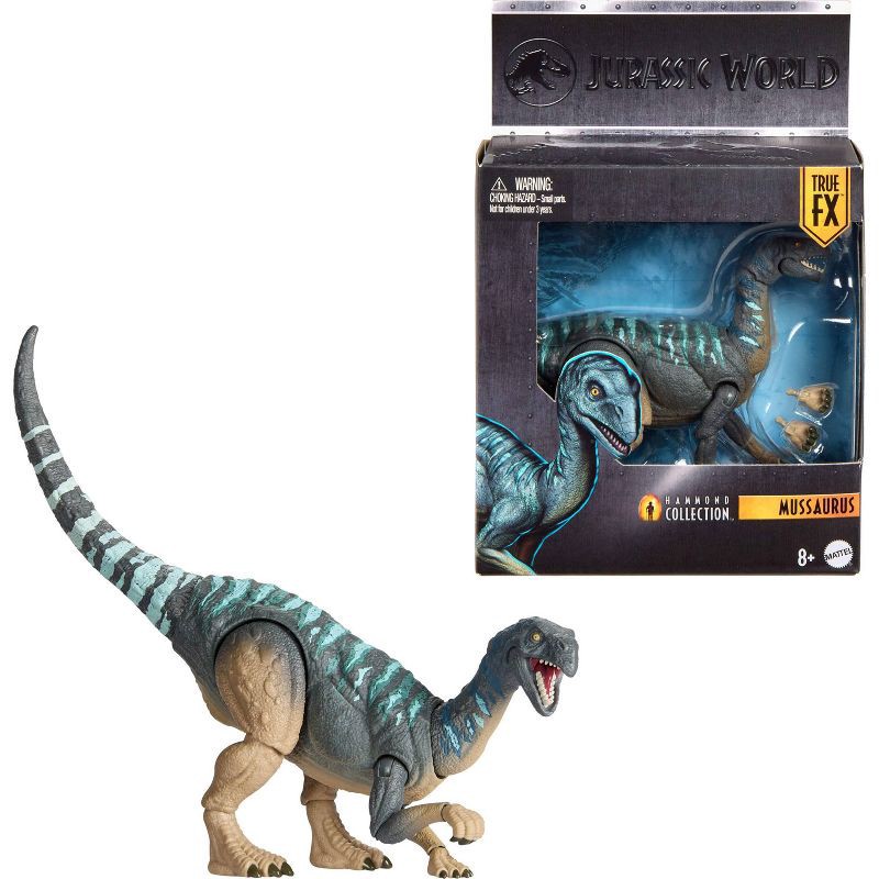 slide 1 of 6, Jurassic World Hammond Collection Mussaurus Dinosaur Figure, Deluxe Design and 15 Articulations, 1 ct