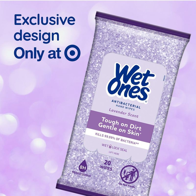 slide 4 of 7, Wet Ones Exclusive Winter Design Hand Wipes - Lavender - 20ct, 20 ct