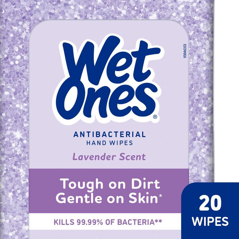 slide 1 of 7, Wet Ones Exclusive Winter Design Hand Wipes - Lavender - 20ct, 20 ct