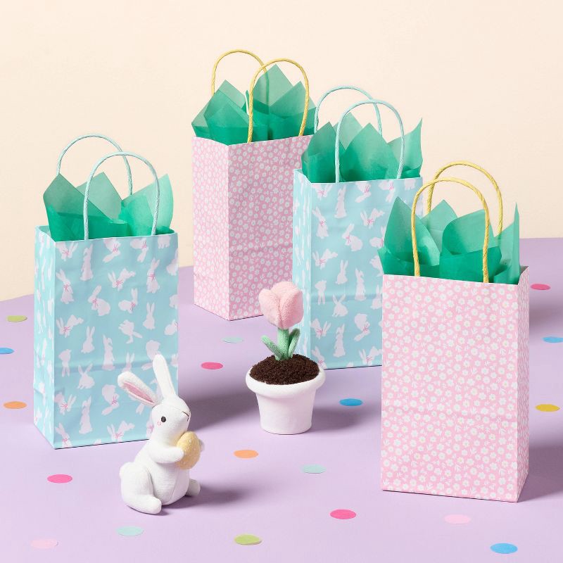 slide 2 of 3, Pink Tulip Potted Plant Plush Decor Easter Gift - Spritz™, 1 ct