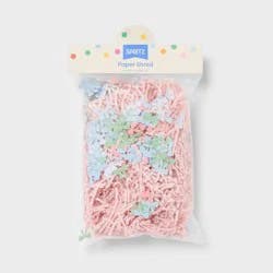 Easter Basket Pink Paper Grass and Bow Shred - Spritz™