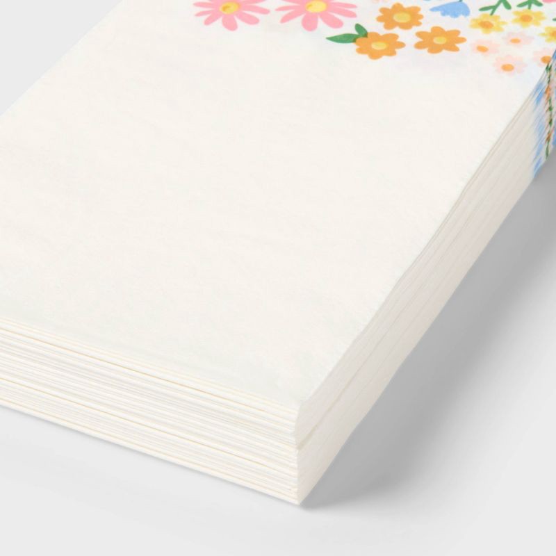 slide 3 of 3, 30ct Easter Floral Guest Paper Towel Napkins - Spritz™, 30 ct