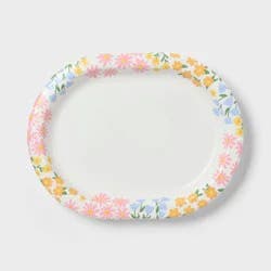10ct Easter Floral Buffet Paper Plate - Spritz™