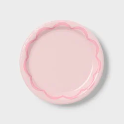 20ct Easter Pastel Pink Round Snack Paper Plate - Spritz™