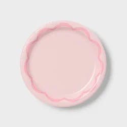20ct Easter Pastel Pink Round Snack Paper Plate - Spritz™