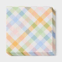 20ct Easter Plaid Lunch Napkins - Spritz™