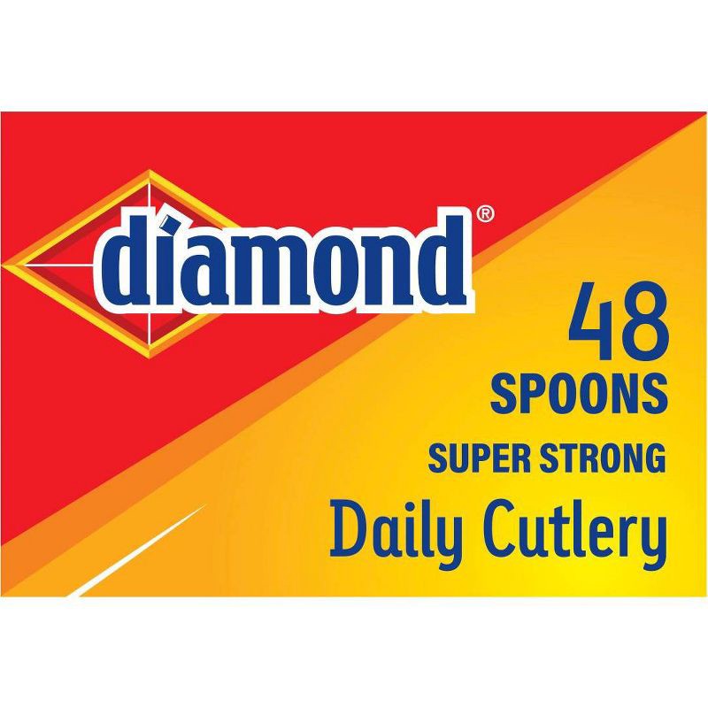 slide 4 of 4, Diamond Daily White Disposable Spoons - 48ct, 48 ct