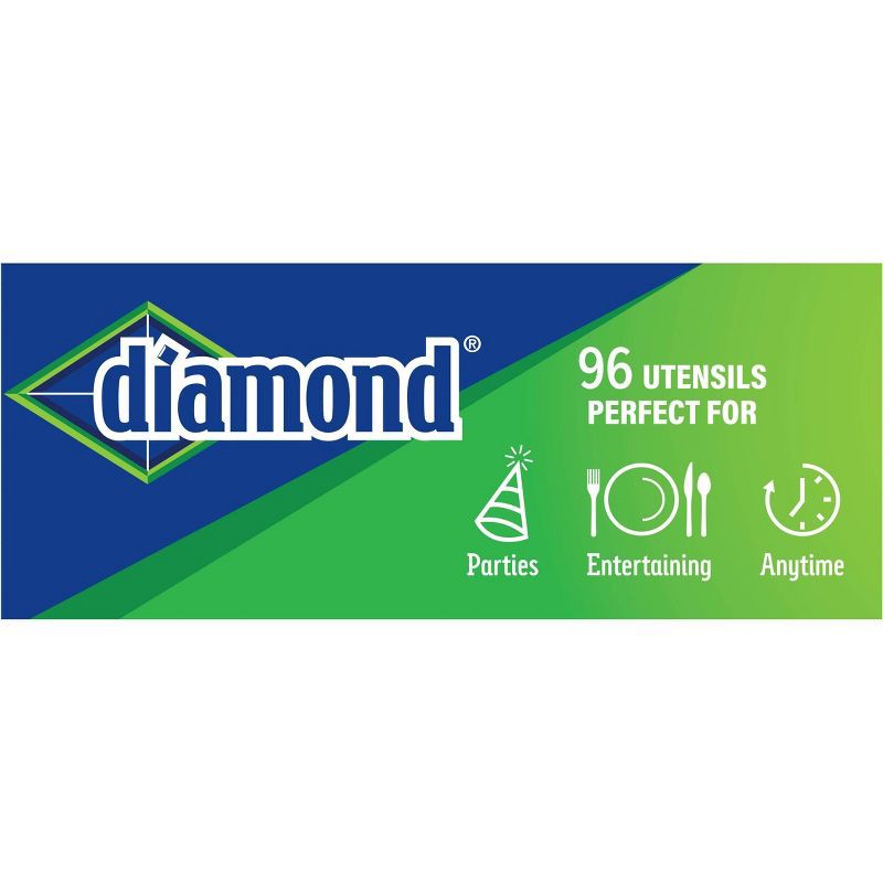 slide 4 of 5, Diamond All Occasion Clear Disposable Forks Spoons and Knives - 96ct, 96 ct