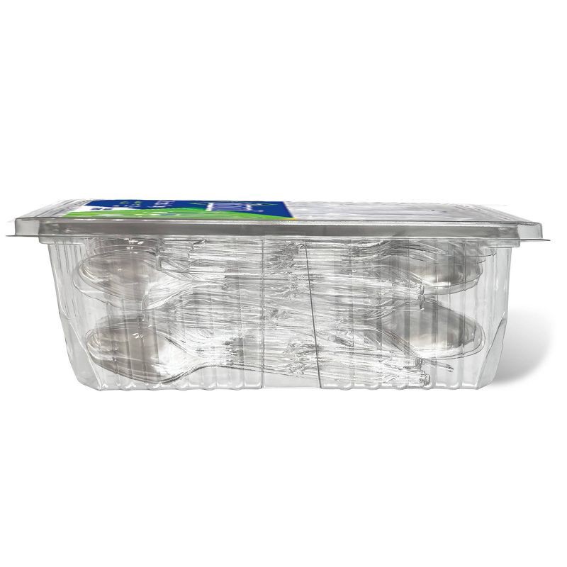 slide 3 of 3, Diamond All Occasion Clear Disposable Forks Spoons and Knives Tray - 192ct, 192 ct