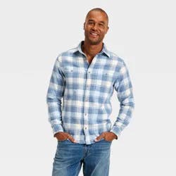 Men's Long Sleeve Flannel Shirt - Goodfellow & Co™ Blue L