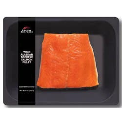 Encore Seafoods Wild Alaskan Sockeye Wild Caught Salmon Filleted - Frozen - 8oz