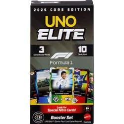 UNO Elite Formula 1 Booster Set with 30 Elite Action Cards, 2025 Core Edition