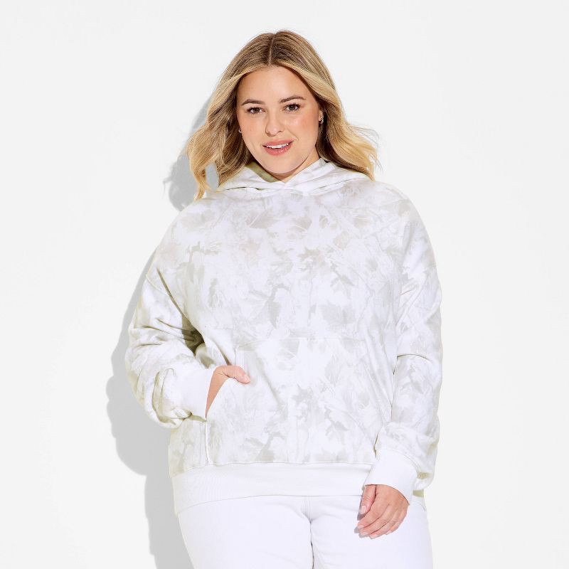 slide 2 of 3, Women's Oversized Graphic Hooded Pullover Sweatshirt - Wild Fable™ Camo XXL, 1 ct