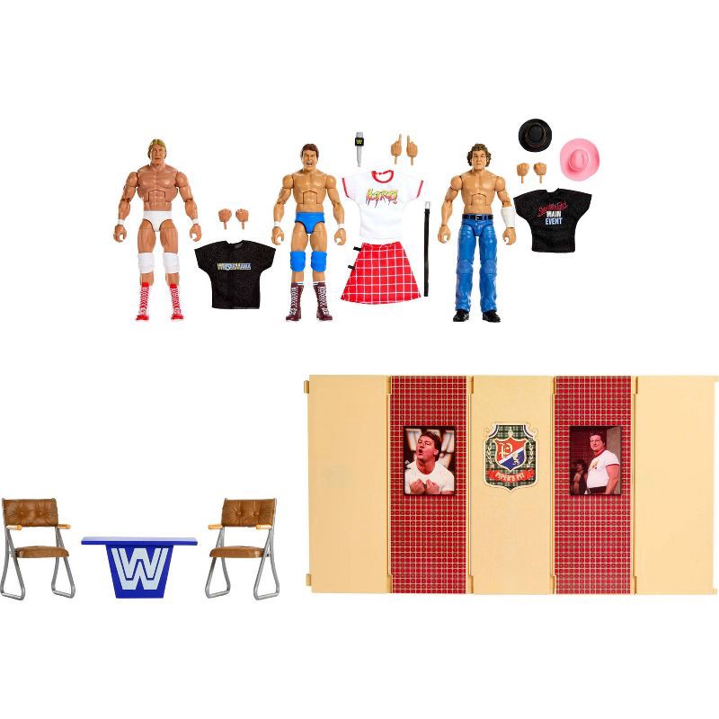 slide 1 of 6, WWE Elite Collection Piper's Pit Interview Action Figure Set - 3pk, 3 ct