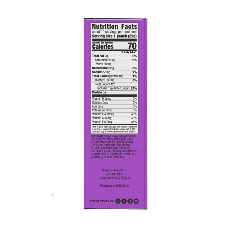 slide 2 of 9, BEEUP Fruit Snacks Sour Berry - 7.76oz, 7.76 oz