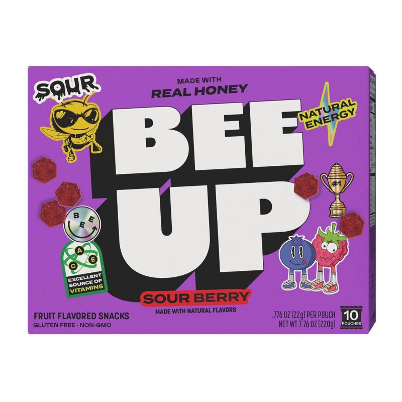 slide 1 of 9, BEEUP Fruit Snacks Sour Berry - 7.76oz, 7.76 oz