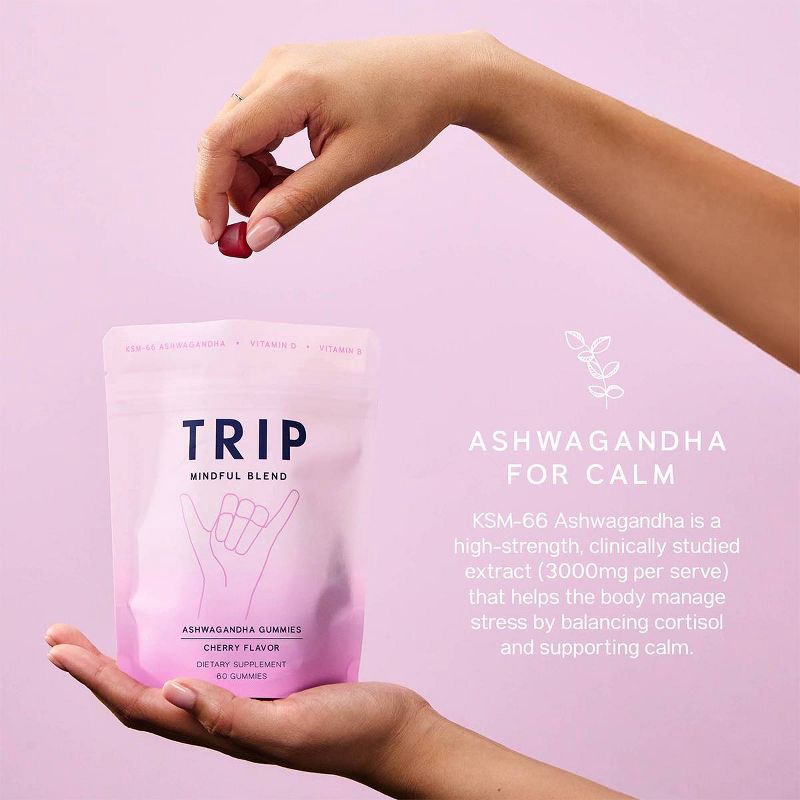 slide 5 of 8, TRIP Ashwagandha Multivitamin Gummies - Cherry - 60ct, 60 ct