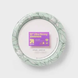 Ultra Disposable Plates 10" - Greenery - 44ct - up&up™