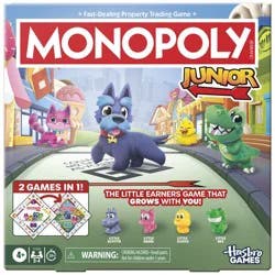 Monopoly Junior Board Game, 2 Games in 1