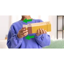 Minecraft Pixel Spyglass & Steve Action Figure Set, Kid-Sized Pixelated Role-Play Viewer