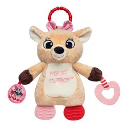 Rudolph the Red-Nosed Reindeer 10" Clarice Crib Activity Toy with Teether - Christmas