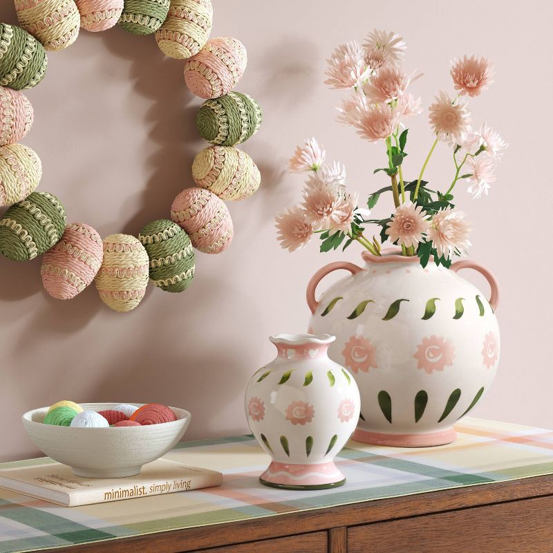 slide 2 of 3, 8" Painted Ceramic Jug Vase - Threshold™, 1 ct