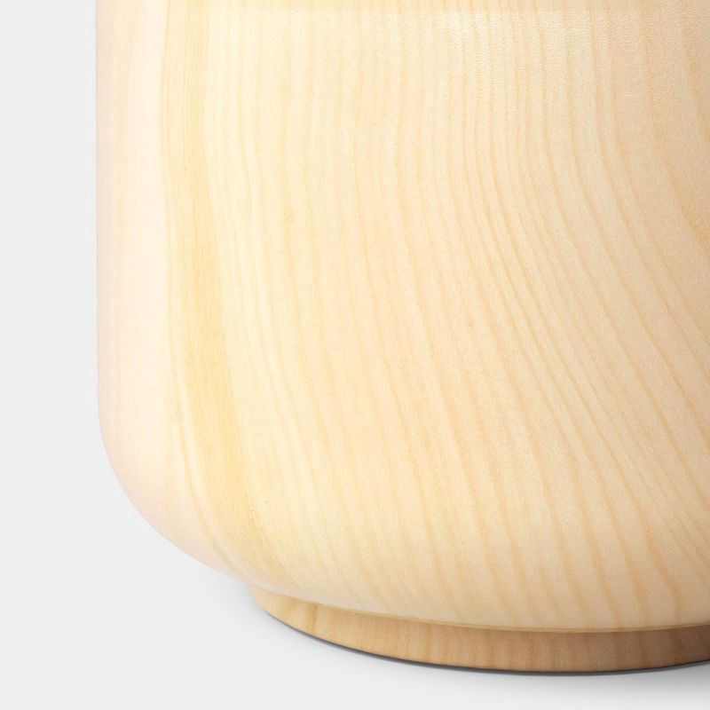 slide 3 of 3, Short Ceramic Vase Wood Grain Pattern - Room Essentials™, 1 ct