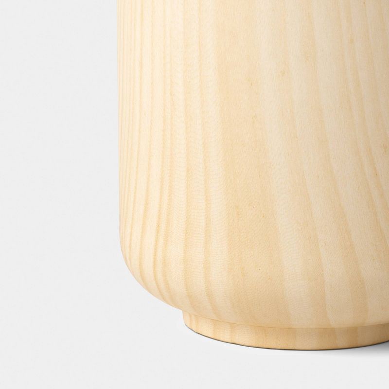 slide 3 of 3, Tall Ceramic Vase Wood Grain Pattern - Room Essentials™, 1 ct