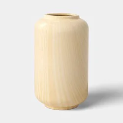Tall Ceramic Vase Wood Grain Pattern - Room Essentials™