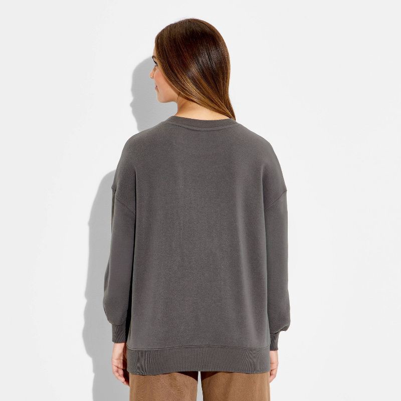 slide 3 of 3, The Nightmare Before Christmas Women's Nightmare Before Xmas Graphic Sweatshirt - Charcoal Gray M, 1 ct