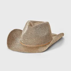 Knit Sequined Cowboy Western Hat - Wild Fable™ Tan