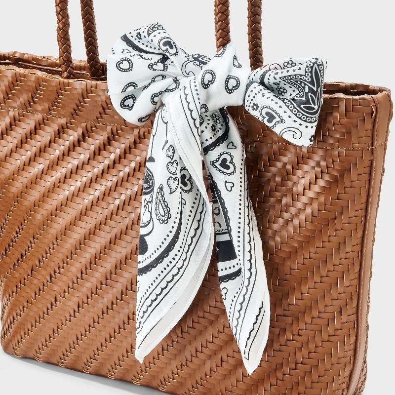 slide 3 of 3, Sweets & Paisley Print Scarf - Universal Thread™ White, 1 ct