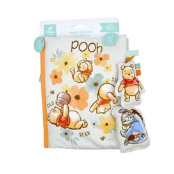 Disney Baby Winnie The Pooh Spring Deluxe Soft Book - 3pc: Reading, Sensory Development, Hanging Loop