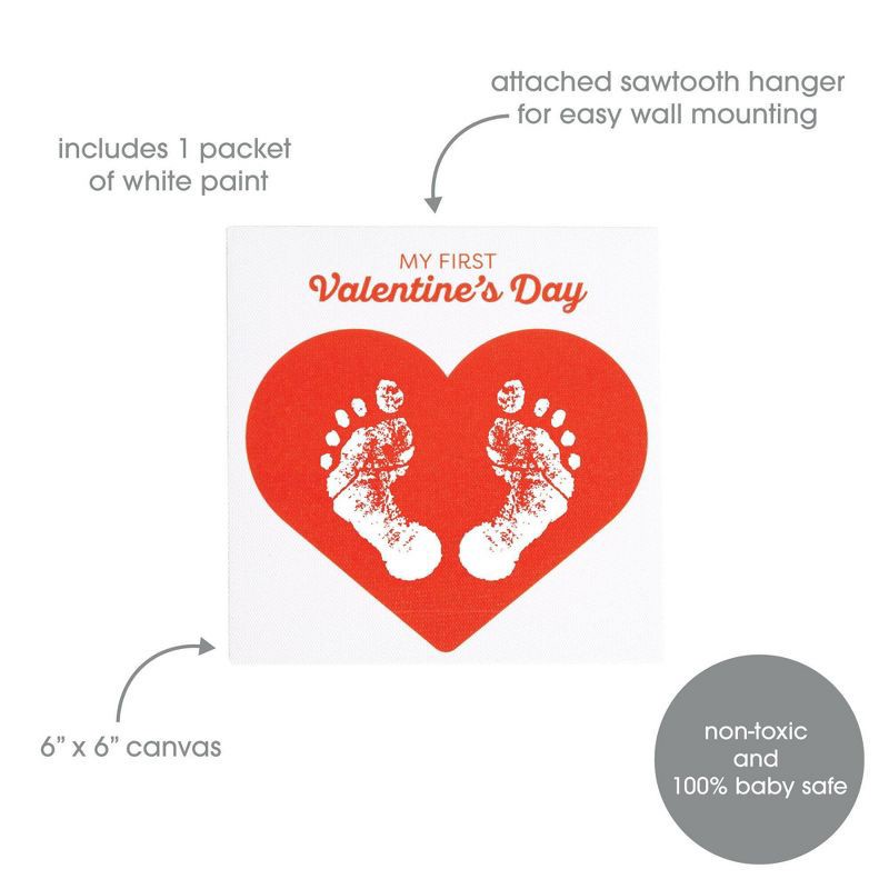 slide 4 of 10, Pearhead Valentine Print Canvas, 1 ct