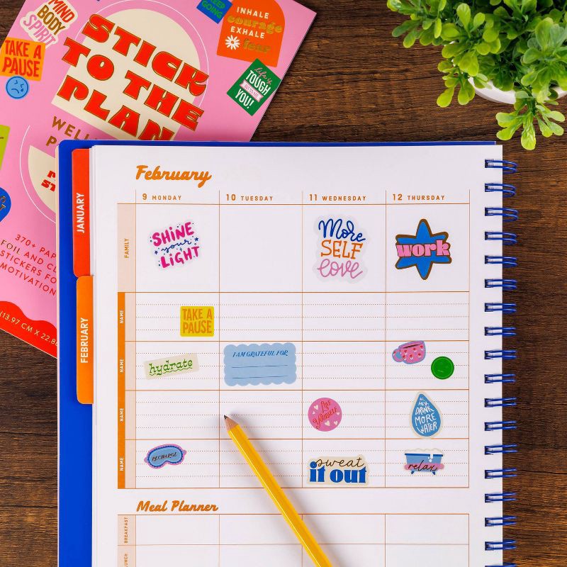 slide 4 of 4, Pulsar Eco Products 370ct Inspirational Self-Care Sticker Book, 370 ct