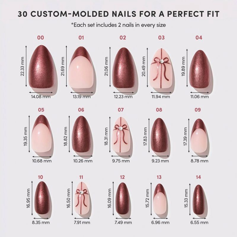 slide 4 of 8, Glamnetic She's A Gift Press-On Nails - 30 ct - Ulta Beauty, 30 ct