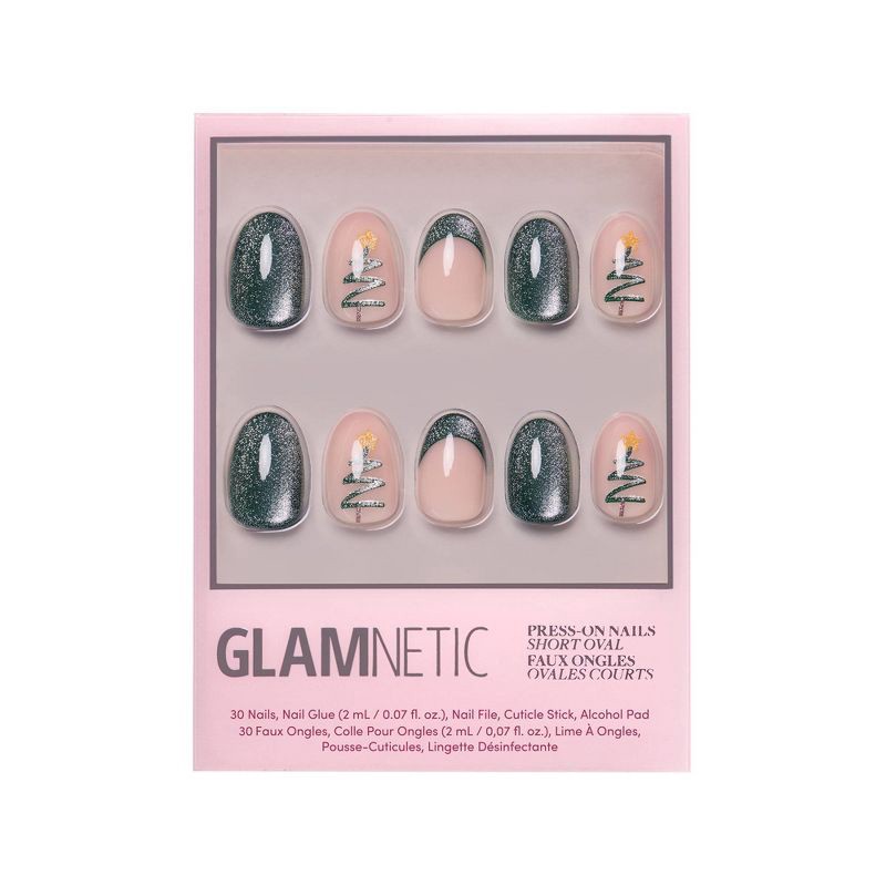 slide 1 of 6, Glamnetic Velvet Pine Press-On Nails - 30ct - Ulta Beauty, 30 ct