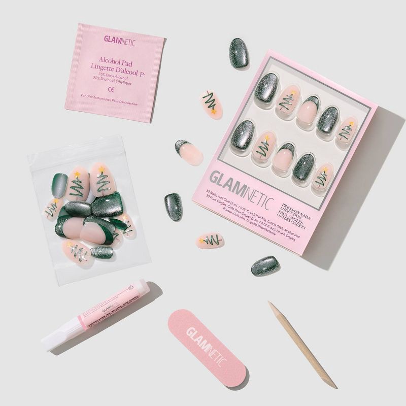 slide 3 of 6, Glamnetic Velvet Pine Press-On Nails - 30ct - Ulta Beauty, 30 ct