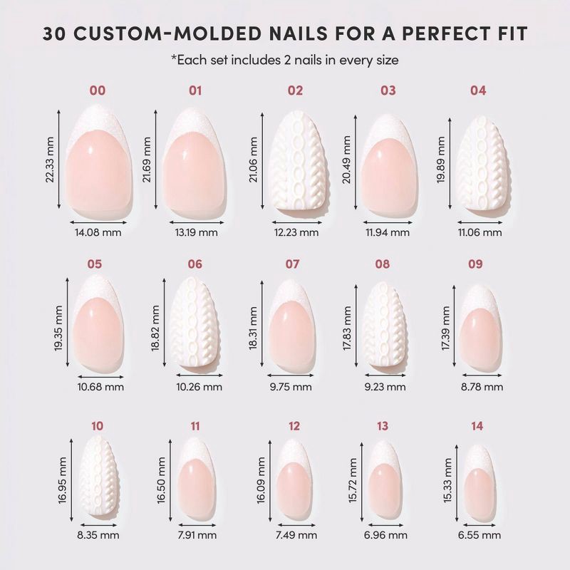 slide 4 of 6, Glamnetic Sweater Weather Press-On Nails - 30ct -Ulta Beauty, 30 ct