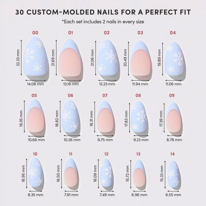 slide 4 of 7, Glamnetic Snow Bunny Press-On Nails - 30 ct - Ulta Beauty, 30 ct