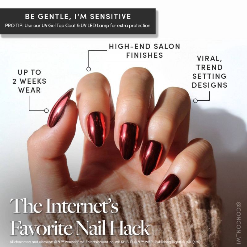 slide 5 of 8, Glamnetic Godric Gryffindor Press-On Nails - 30 ct - Ulta Beauty, 30 ct