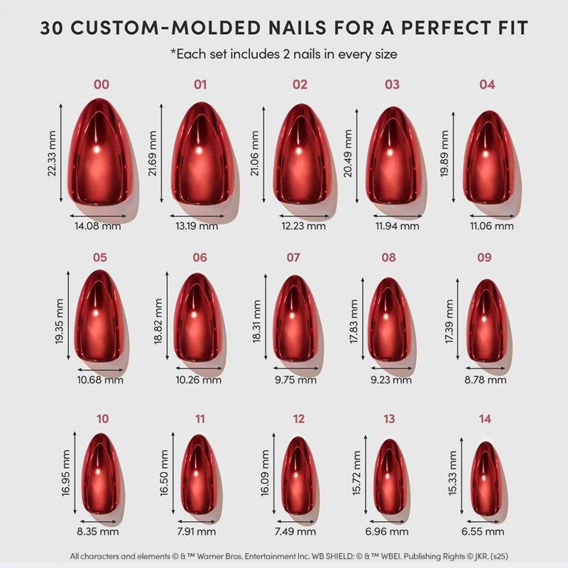 slide 4 of 8, Glamnetic Godric Gryffindor Press-On Nails - 30 ct - Ulta Beauty, 30 ct