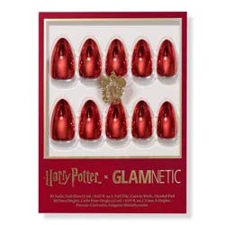 Glamnetic Godric Gryffindor Press-On Nails - 30 ct - Ulta Beauty: Almond Shape, Metallic Finish, ABS Material