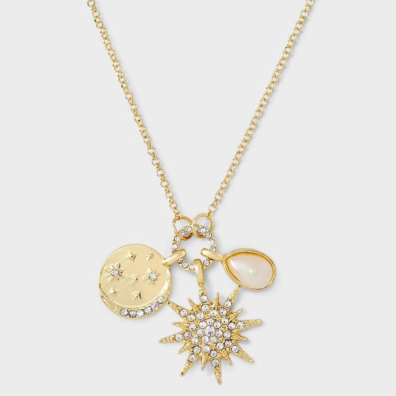 slide 1 of 4, SUGARFIX by BaubleBar Midwinter Magic Charm Necklace - Gold, 1 ct