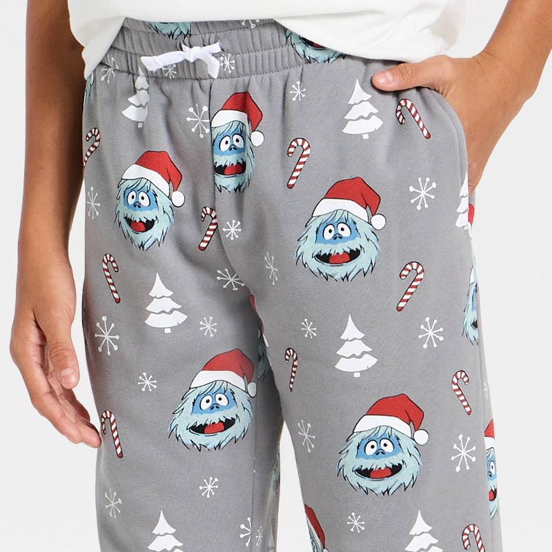 slide 2 of 4, DreamWorks Boys' Bumble The Abominable Snowman Graphic Fleece Jogger Pants - Gray XS, 1 ct
